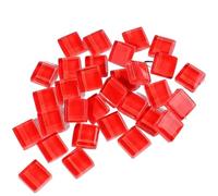 Mosaic Tiles for Crafts 500PCS Mixed Color Glitter Glass Mosaic Grain Tiles for Garden Decor Hand Mosaics Flowerpots Making(Red)