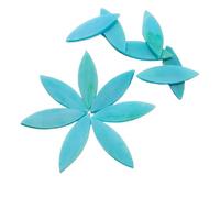 Mosaic Tiles Leaf Shaped Mosaic Tiles Stained Glass DIY Handmade Coaster Puzzle Making Art Wall Decoration Supplies(Copper)