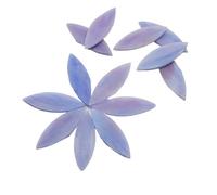 Mosaic Tiles Leaf Shaped Mosaic Tiles Stained Glass DIY Handmade Coaster Puzzle Making Art Wall Decoration Supplies(Turquoise)