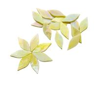 Mosaic Tiles Leaf Shaped Mosaic Tiles Stained Glass DIY Handmade Coaster Puzzle Making Art Wall Decoration Supplies(Sky Blue)