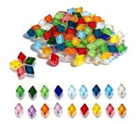 Mosaic Tiles, Mosaic Glass Tiles for Crafts Bulk, 200g Mixed Colors Tiny Crystal Glass Pieces, DIY Craft Kit for Adults, Making Supplies for Handmade Coasters, Vases, Home Decoration, Art Projects