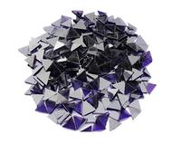 Mosaic Tiles Triangular Colorful Translucent Glass Mosaic Handmade DIY Decorative 1.4cm Retro 50Pcs(Color2)