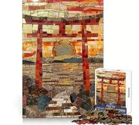 Mosaic Torii Harmony Art Jigsaw Puzzles for Adults1000 Piece Think Sharper Vivid Color Home Play Birthday Idea (50x75cm)
