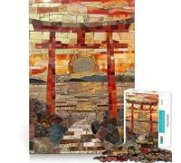 Mosaic Torii Harmony Art Jigsaw Puzzles for Adults1000 Piece Think Sharper Vivid Color Home Play Birthday Idea (50x75cm)