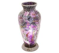 Mosaic Vase Lamp, Glass, Purple