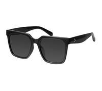 Mosanana Square Polarized Sunglasses for Women Oversized All Black Dark Frame Trendy Retro Vintage Fashion Chunky Flat Stylish Trending Ladies Shade 2020 Big Large UV Protection Cool Cute Baddie Funky