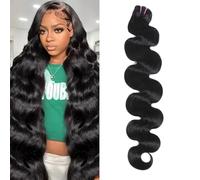 Mosari 15A Unprocessed Human Hair Body Wave Weave Triple Life Tangle Free Multiple Washes Keep Texture Silky Soft (1 Bundle Natural Color, 18 Inch)