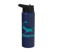 Mosasaurus Aquatic Dinosaur Paleontologist Prehistoric Stainless Steel Insulated Water Bottle