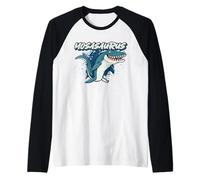 Mosasaurus Dinosaur Prehistoric Funny Kids Toddlers Teens Raglan Baseball Tee