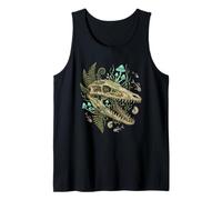 Mosasaurus Dinosaur Skull Paleocore Goblincore Dark Art Tank Top