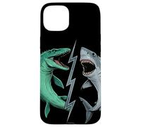Mosasaurus Vs Prehistoric Epic Shark Battle Comic Book Art Case for iPhone 15 Plus