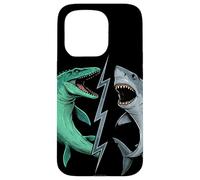 Mosasaurus Vs Prehistoric Epic Shark Battle Comic Book Art Case for iPhone 15 Pro