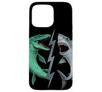Mosasaurus Vs Prehistoric Epic Shark Battle Comic Book Art Case for iPhone 15 Pro Max