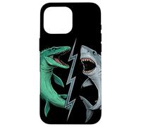 Mosasaurus Vs Prehistoric Epic Shark Battle Comic Book Art Case for iPhone 16 Pro Max