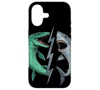 Mosasaurus Vs Prehistoric Epic Shark Battle Comic Book Art Case for iPhone 17