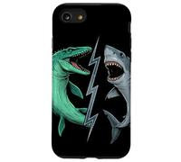 Mosasaurus Vs Prehistoric Epic Shark Battle Comic Book Art Case for iPhone SE (2020) / 7/8