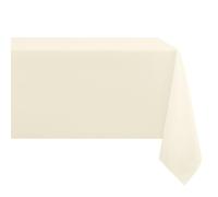 mosayt Washable Tablecloth Linen Look 140 x 240 cm Lotus Effect Linen Tablecloth Stain Protection Table Linen for Dining Room, Garden, Weddings, Beige
