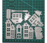 MosBug Forest Village House Tree Metal Cutting Dies 108.4cm for Scrapbooking Card Album Making DIY Craft Die Cut