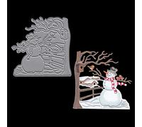 MosBug Metal Steel Leaves Cutting Dies Christmas Snowman Craft Die Cut Set for DIY Scrapbooking Album Paper Card Photo Decorative