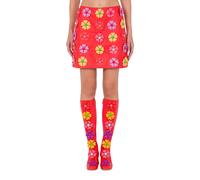 Moschino Allover Flowers Nappa Leather Skirt Red size 40 | Mini Skirts Outlet | Women | Red 40