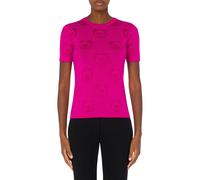 Moschino Allover Teddy Bear Knit Top Fucsia size 38 | Shirts Outlet | Women 38