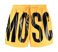 Moschino Black Bold Print Logo Bright Yellow Short Swim Shorts