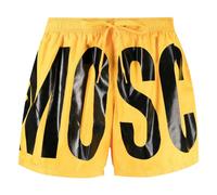 Moschino Black Bold Print Logo Bright Yellow Short Swim Shorts - XL