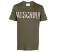 Moschino Bold Embroidered Multicolour Logo Green T-Shirt - XS