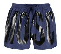 Moschino Brand Print Logo Swim Shorts - Navy Blue - L