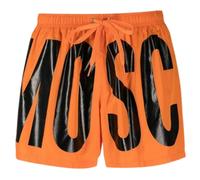 Moschino Brand Print Logo Swim Shorts - Orange - XL