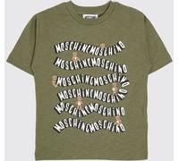 Moschino Cotton T-Shirt with Logo and All-Over Teddy Bear Print - Size: 8 - male