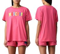 Moschino Couture T-shirt Oversize Multi Color Logo Printed Tee Shirt Unisex XS