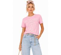 Moschino Couture T-shirt Pearls Logo Top Double Question Mark XS
