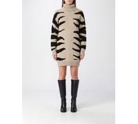 Moschino COUTURE Zebra-Print Wool-Blend Turtleneck Jumper Dress - Size: 38 - female