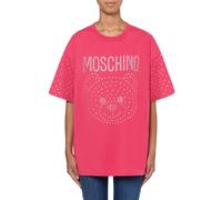 Moschino Crystal Teddy Organic Jersey T-shirt Pink size S | Shirts Outlet | Women | Pink S