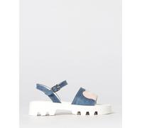 Moschino Denim and Leather Sandals - Size: 30 - female