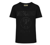 Moschino Double Question Mark Black Monogram Logo T-Shirt - XS