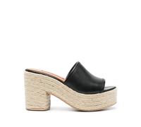 MOSCHINO JEANS leather espadrilles - Black 36-37-38