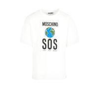 Moschino Kids globe-print short-sleeved T-shirt - White 8-10-12