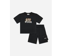 Moschino Kids Moschino Boys Teddy Bear Logo Short Set in Black - Black - 6 Yrs