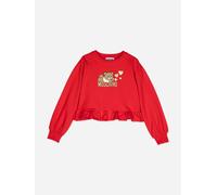 Moschino Kids Moschino Girls Teddy Bear Logo Sweatshirt in Red - Red - 12 Yrs