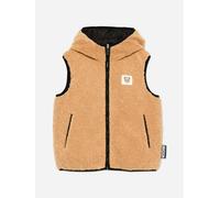 Moschino Kids Teddy Fleece Gilet in Brown - Brown - 10 Yrs