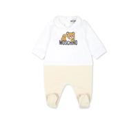 Moschino Kids two-tone teddy bear print babygrow - Neutrals 6-9 mths
