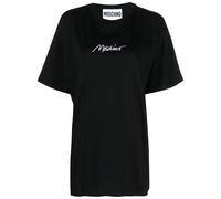 Moschino logo-embroidered cotton T-shirt - Black XXS-XS-S-M