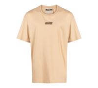 Moschino logo-embroidered cotton T-shirt - Neutrals S