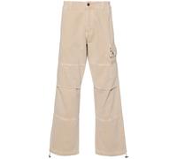 Moschino logo-embroidered cotton trousers - Neutrals 48-50-52