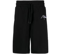 Moschino logo-embroidered organic cotton track shorts - Black 46-48-50