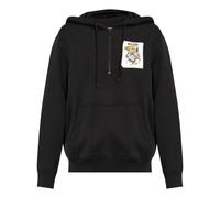 Moschino logo-patch hoodie - Black XXS-XS-S-M-L
