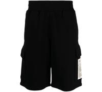 Moschino logo-patch organic cotton track shorts - Black 48-52-56