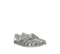 Moschino logo-plaque sandals - Silver 36-37-38-39-40-41